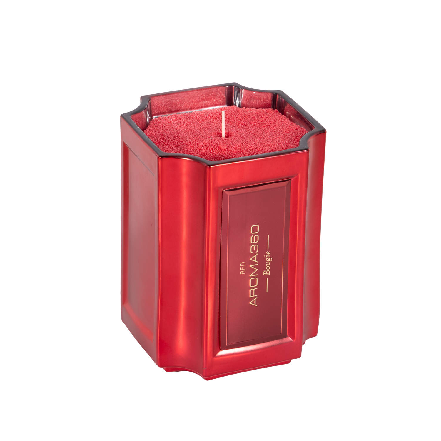 The Bougie Sand Wax Set features a 40oz scented sand wax, 30 candle wicks, and a stunning 33oz recyclable metallic vessel. Available in Blue, Red, Black, Green, and Purple scents, this eco-friendly, refillable candle set offers a sustainable and opulent ambiance.