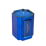 The Bougie Sand Wax Set features a 40oz scented sand wax, 30 candle wicks, and a stunning 33oz recyclable metallic vessel. Available in Blue, Red, Black, Green, and Purple scents, this eco-friendly, refillable candle set offers a sustainable and opulent ambiance.